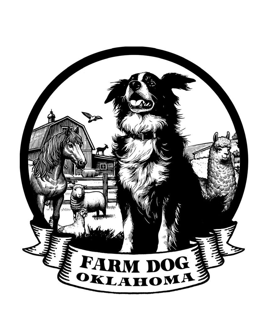 Farm Dog Oklahoma Logo Black